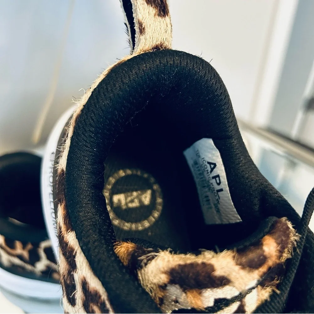 APL (Athletic Propulsion Labs) Iconic Pro Leopard-print Calf Hair Sneakers - Picture 7 of 9